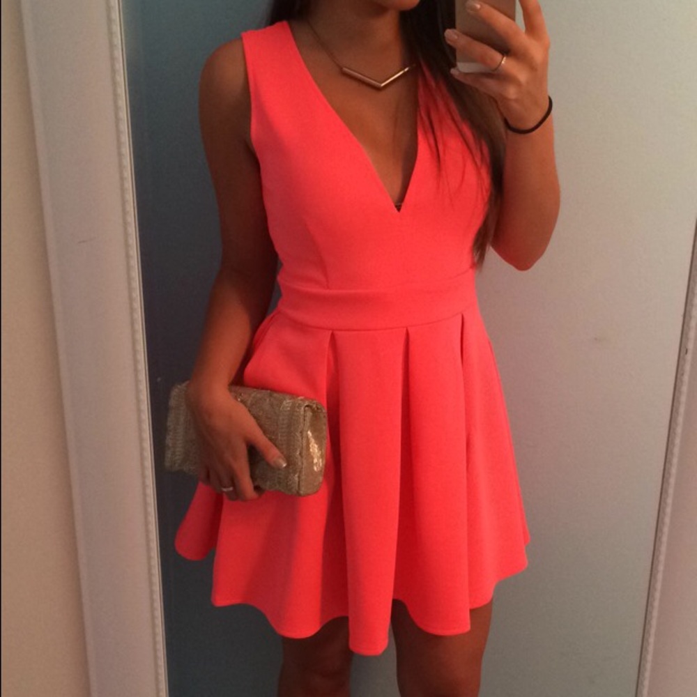 Hot pink dress from necessary clothing