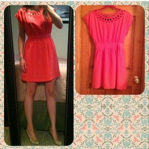 Redish pink flowy dress