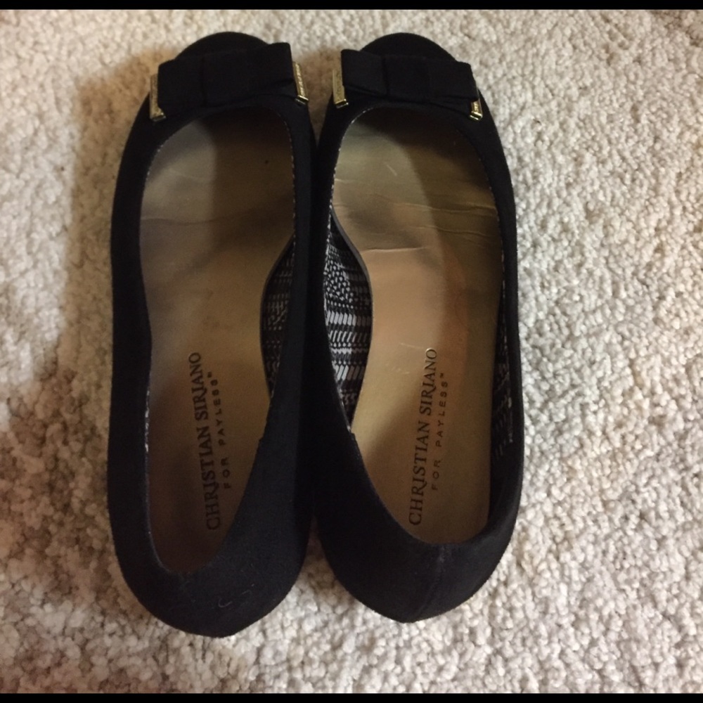 Black flats with Gold detail