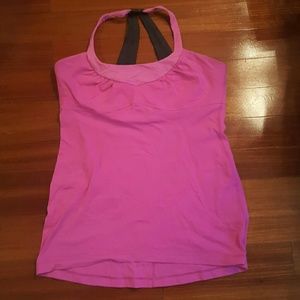 Lululemon pink top. Racer style back. Size 10.