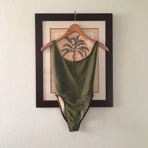 American Apparel Nylon Tricot High Cut One Piece