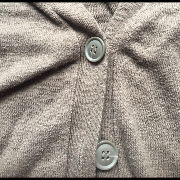 Wallace by Madewell mocha v-neck cardigan, cotton - Picture 3 of 5