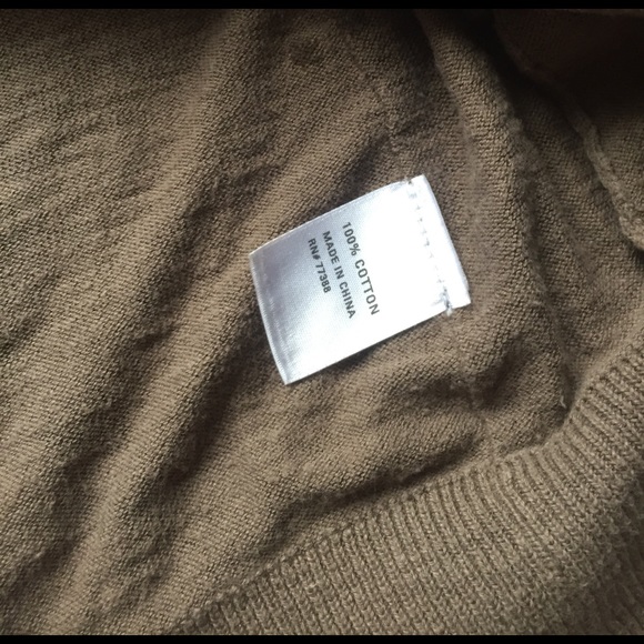 Wallace by Madewell mocha v-neck cardigan, cotton - Picture 5 of 5