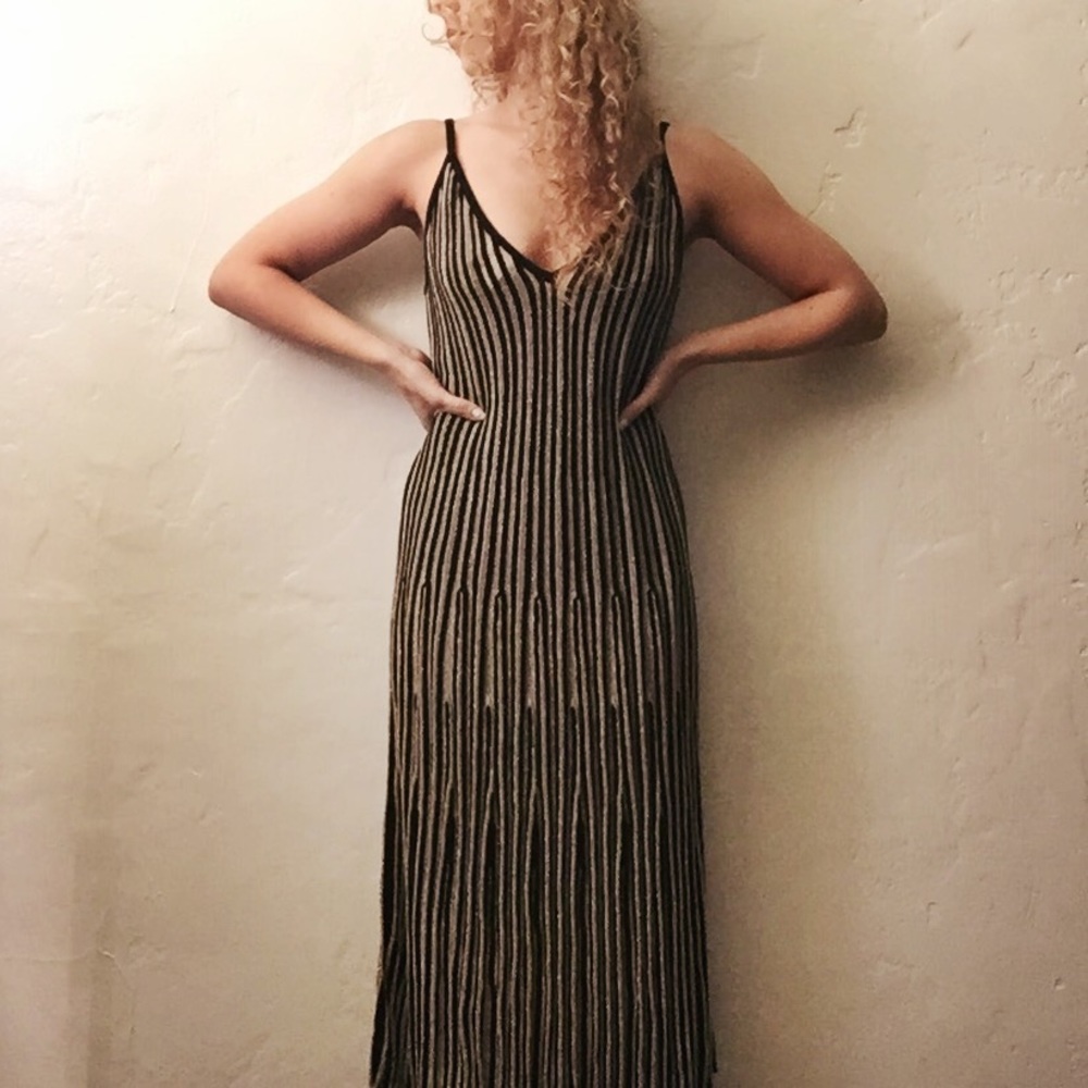 Major SALE! H&M Gold & black spaghetti strap dress