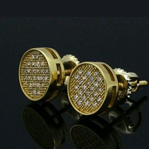 14K GOLD STERLING SILVER EARRINGS 925