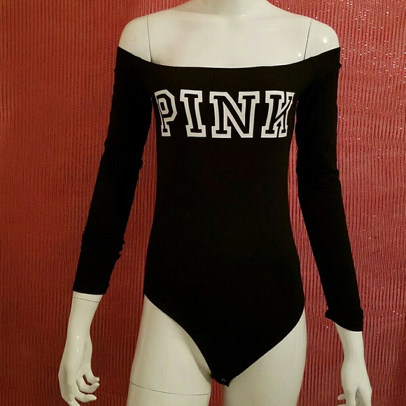 PINK Victoria's Secret Tops - NIP Victoria's Secret Pink off shoulder bodysuit