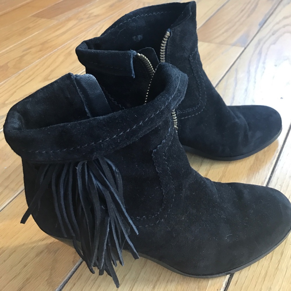 Sam Edelman Fringe Suede Booties