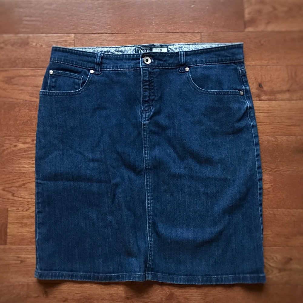 Knee Length Jean Skirt