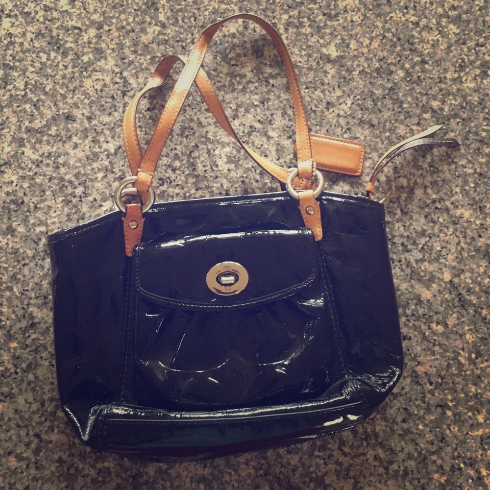 Black Coach Hand Bag