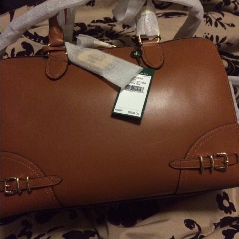 RL tan satchel Brand new - Picture 1 of 2