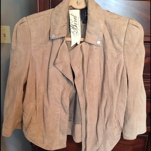 Tan Leather Jacket |Suede Texture /Genuine Leather