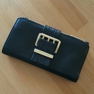 Michael Kors Gansevoort Black Leather Wallet
