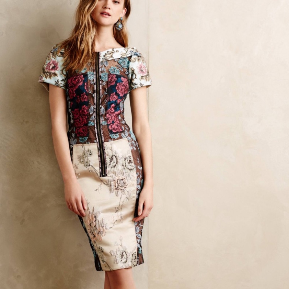 Byron Lars floral lace dress