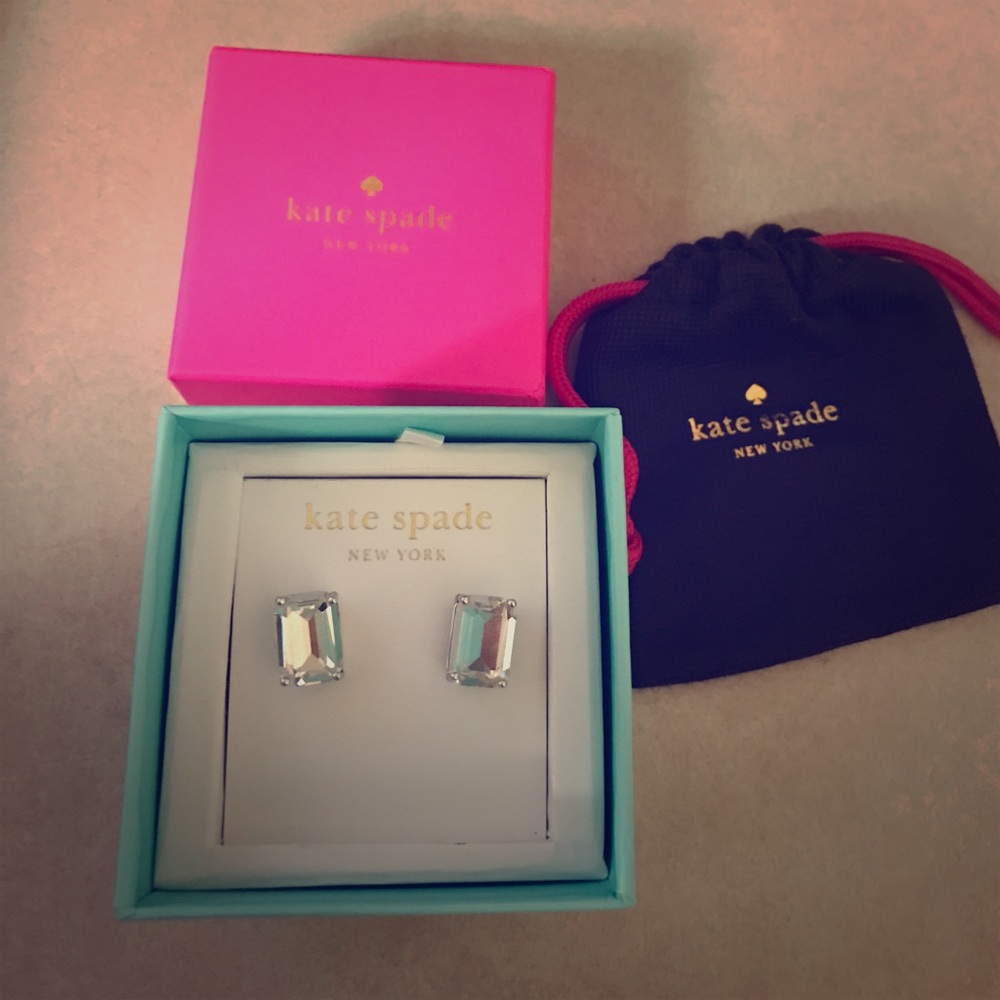 Kate Spade New York Silver Rectangle Earrings