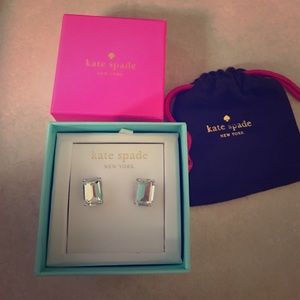 Kate Spade New York Silver Rectangle Earrings