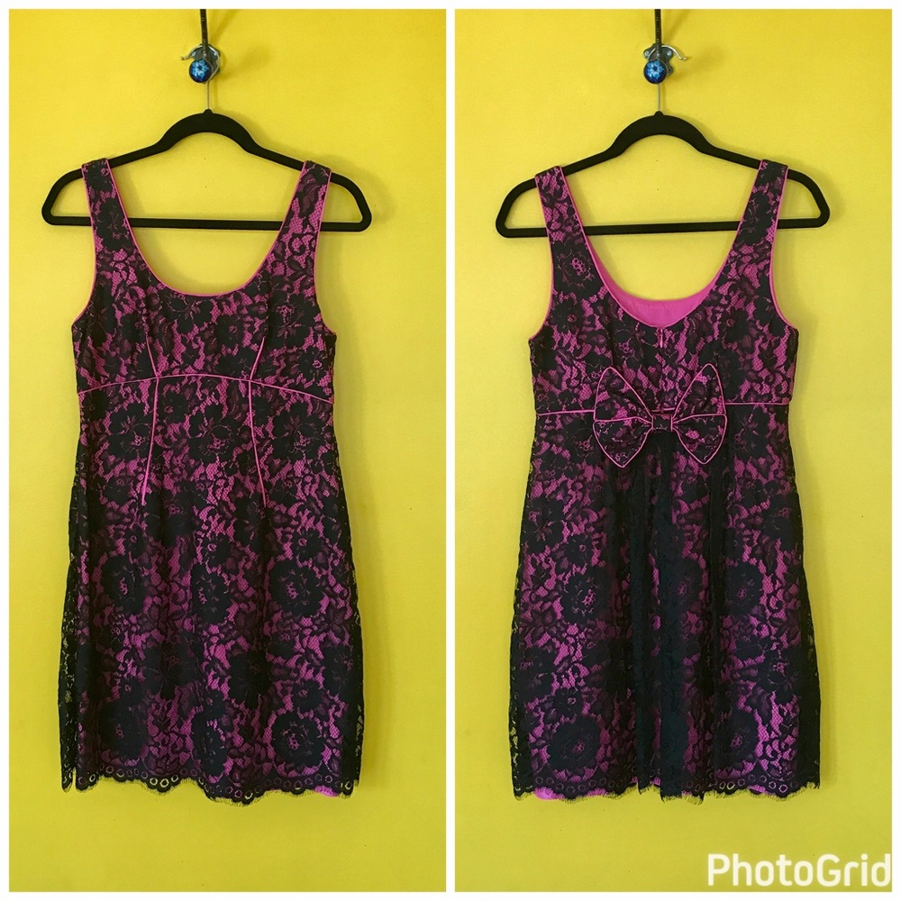 Anthropologie Yoana Baraschi Lace Bow Back Dress