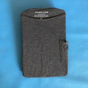 Grey everlane long sleeve pocket t