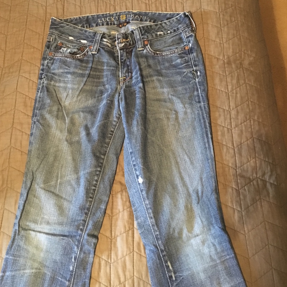 Lucky Brand Jeans. Distressed relaxed fit