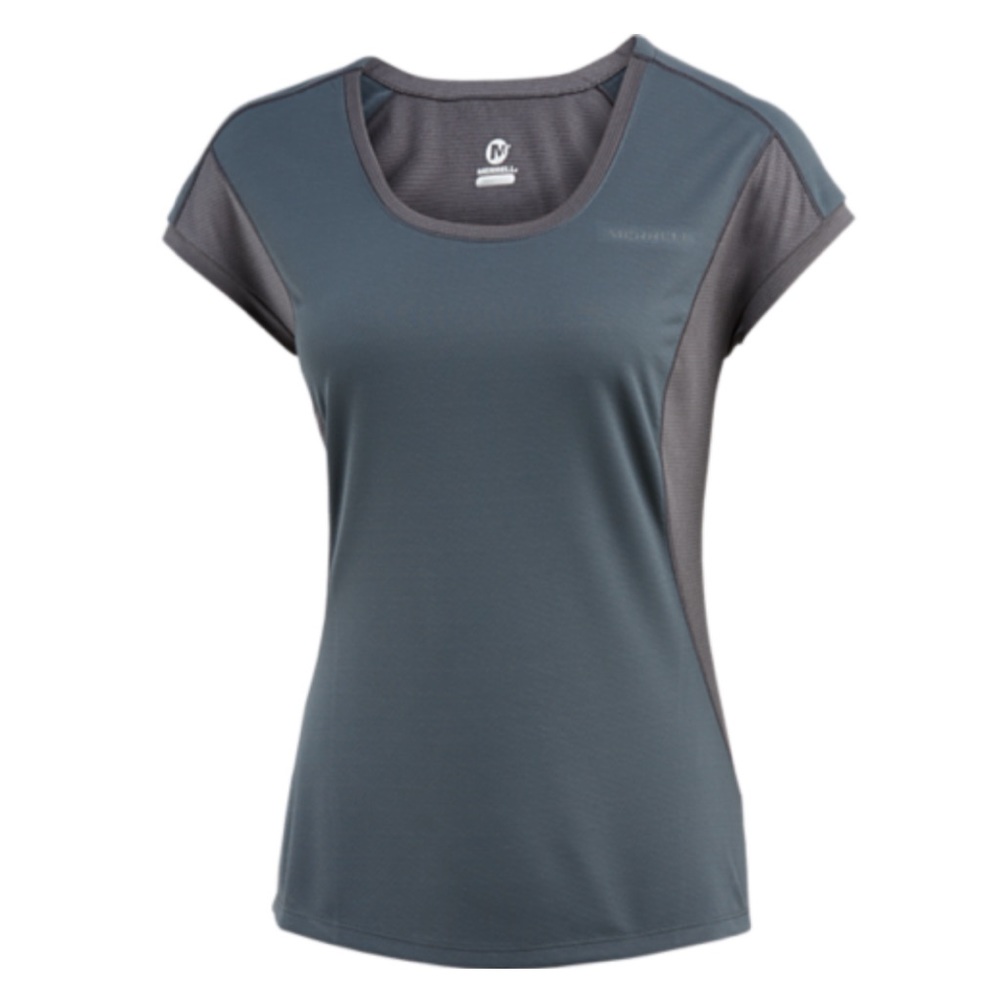 NWT Merrell Mira Short Sleeve Tech Top in Asphalt