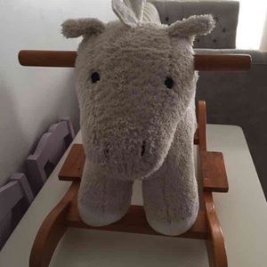 pottery barn unicorn rocking horse