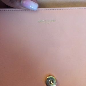 YSL blush pink clutch