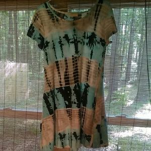 Tye dye laid back dress with pockets,,NWOT