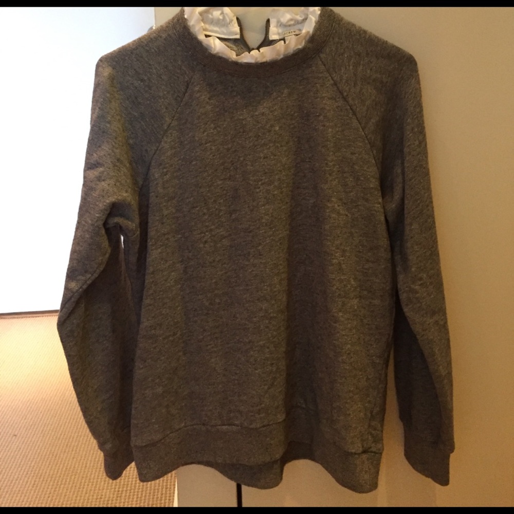 J.Crew ruffle sweatshirt