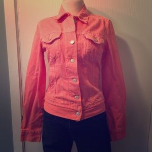 Fun Levi's Peach Salmon Colored Denim Jacket