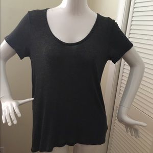 Splendid short sleeve gray hi/lo top rayon M