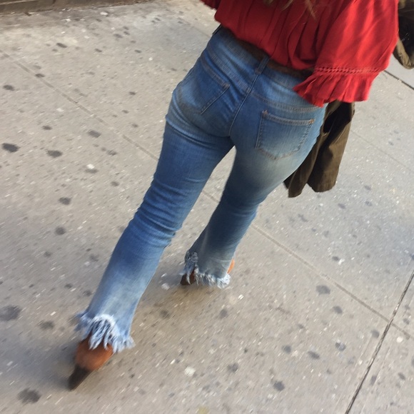 Denim Distressed & Fringed Bottom - Picture 6 of 6