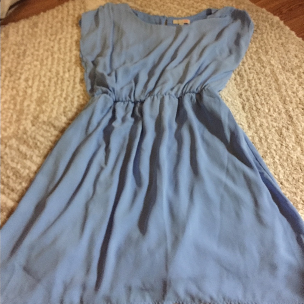Baby blue high low dress