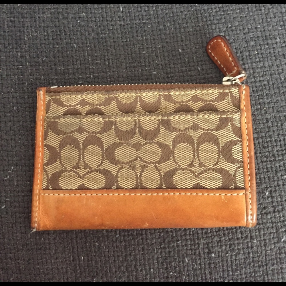 Authentic Coach mini  ID coin, wallet purse