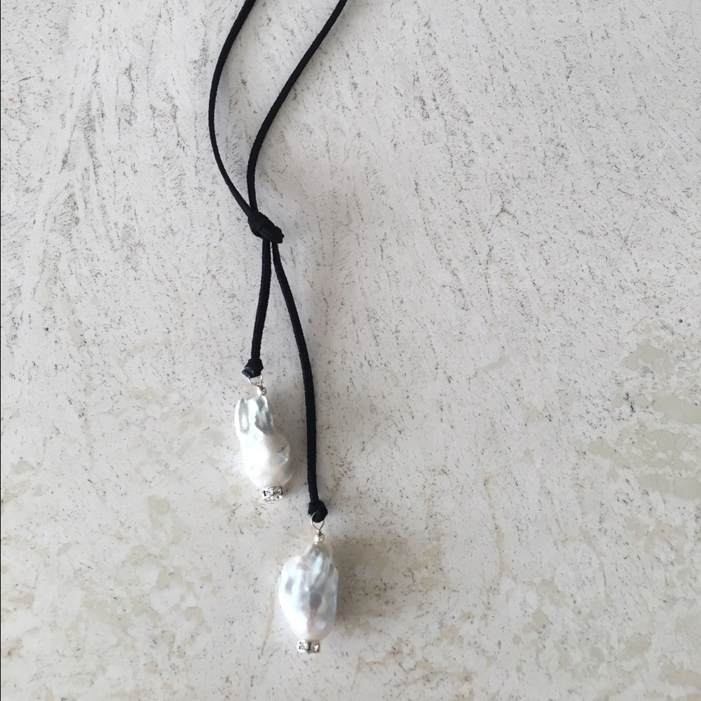 Mother of pearl lariat necklace