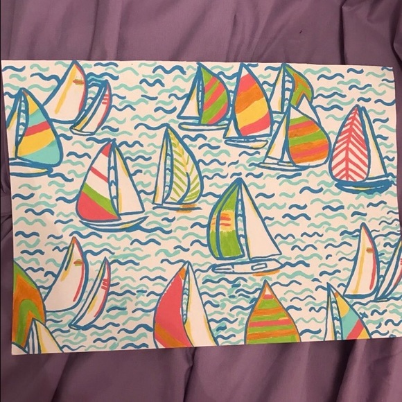 Lilly Pulitzer Other - Lilly Pulitzer You gotta regatta inspired painting