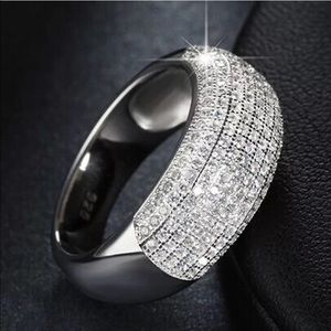 SALE New CZ wedding engagement ring band