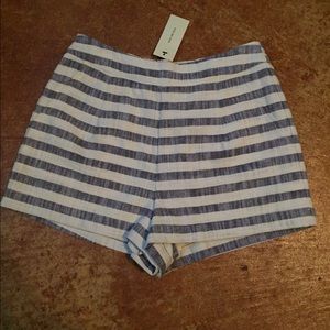 NWT cream and navy shorts