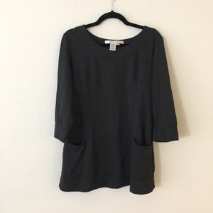 Max Studio Gray Long Sleeve Dress Sz M