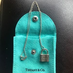 Tiffany & Co. Padlock Charm Necklace