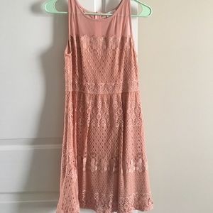 Blush lace dress
