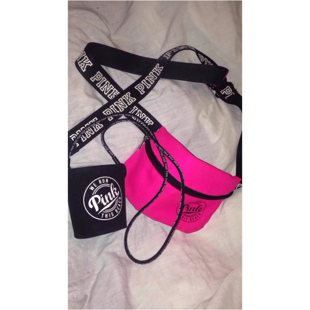 Pink VS Fanny Pack & drink holder