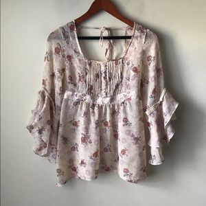 Decree Flirty Printed Boho Top: reposh see details