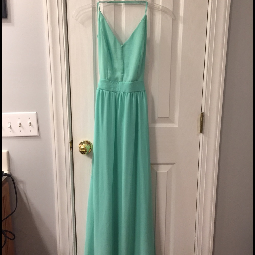 Mint green maxi dress