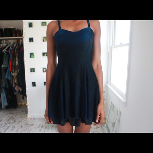 Dresses & Skirts - 🎉SOLD🎉Black & Blue Cocktail Dress