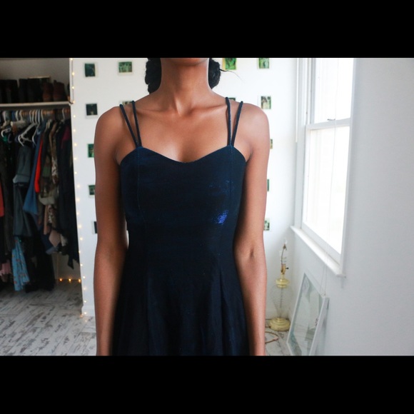 🎉SOLD🎉Black & Blue Cocktail Dress - Picture 2 of 5