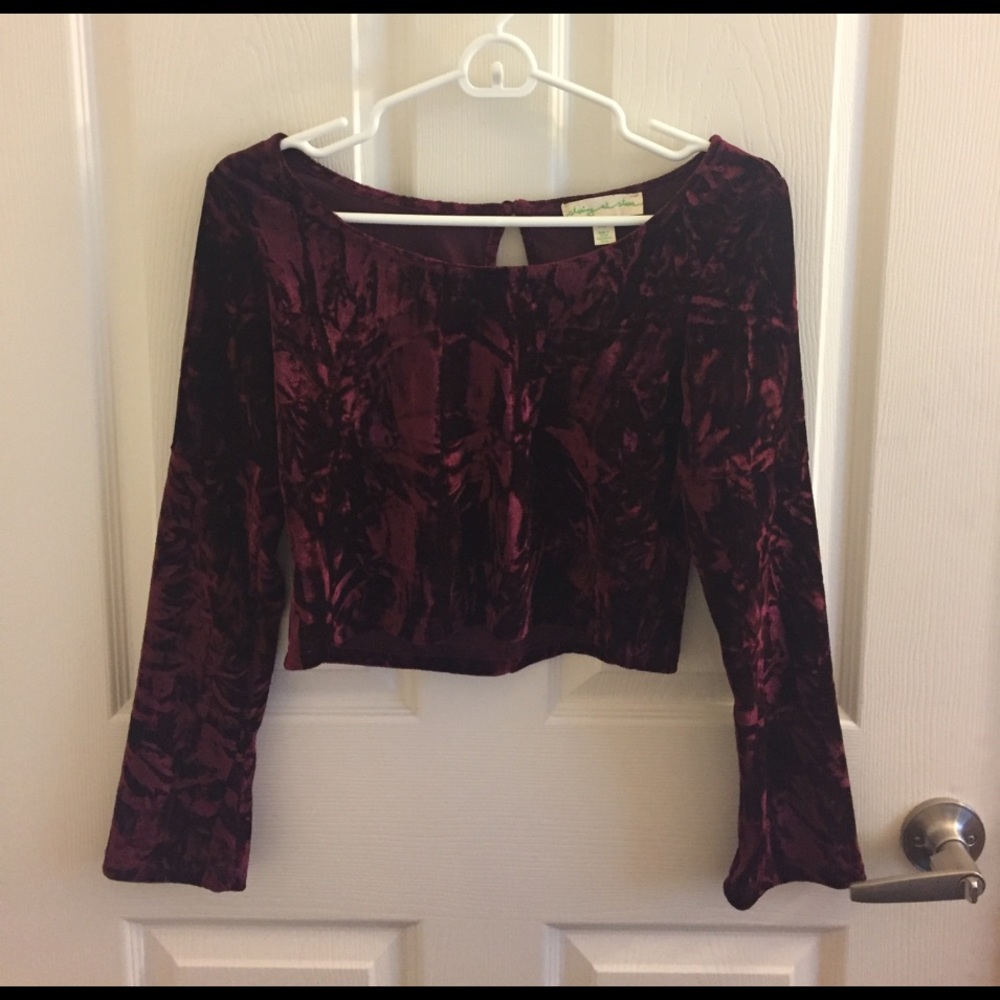 UO crushed velvet crop top