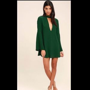 Lulu's Deeply In Love Green shift dress