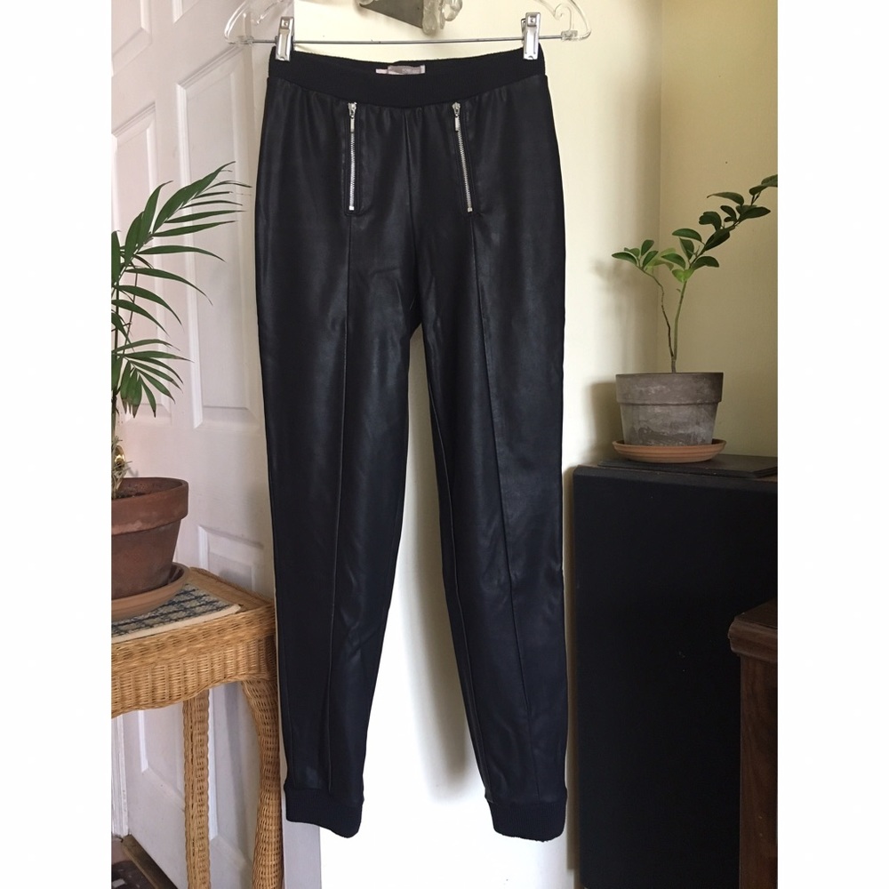 F21 Faux Leather Joggers