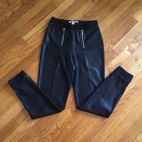 F21 Faux Leather Joggers - Picture 4 of 8