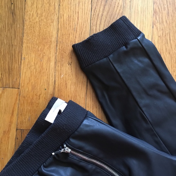 F21 Faux Leather Joggers - Picture 6 of 8