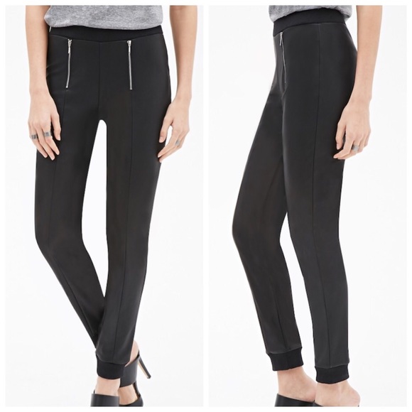 F21 Faux Leather Joggers - Picture 8 of 8